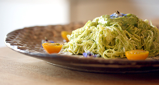zucchini pasta avocado sauce