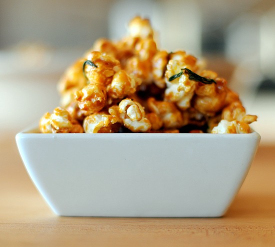 Caramel Popcorn with Rosemary