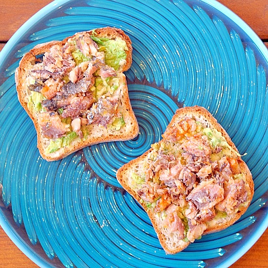 Sardine Avocado Sandwich