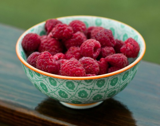 raspberries in bowl 2