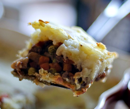 slice of shepherd's pie | www.healthygreenkitchen.com shepherd's pie recipe | healthy green kitchen