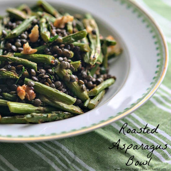 Roasted Asparagus Bowl from @winnieab | www.healthygreenkitchen.com