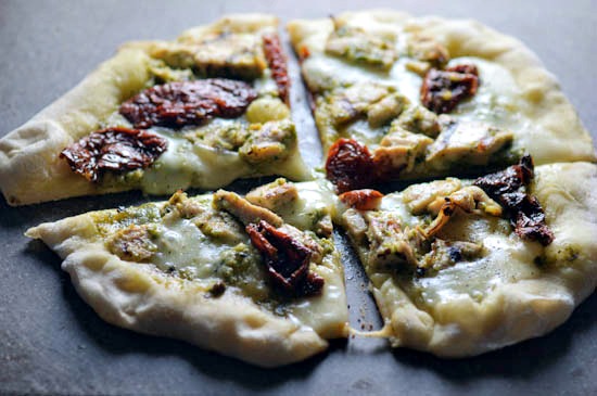Grilled Pesto Chicken Pizza