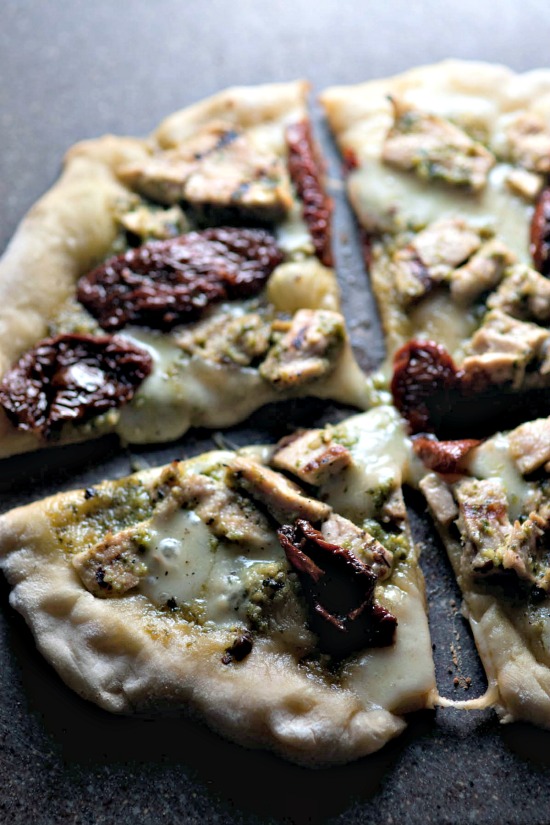 Grilled Pesto Chicken Pizza