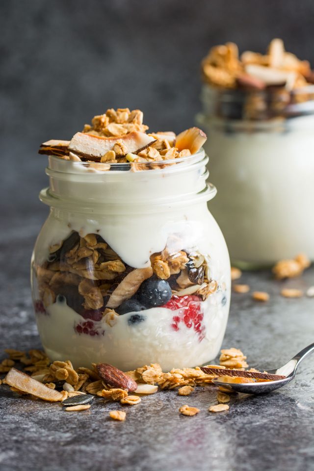 A simple recipe for a natural, wholesome toasted coconut granola. Perfect for enjoying on top of yoghurt, smoothies or just plain by the handful!