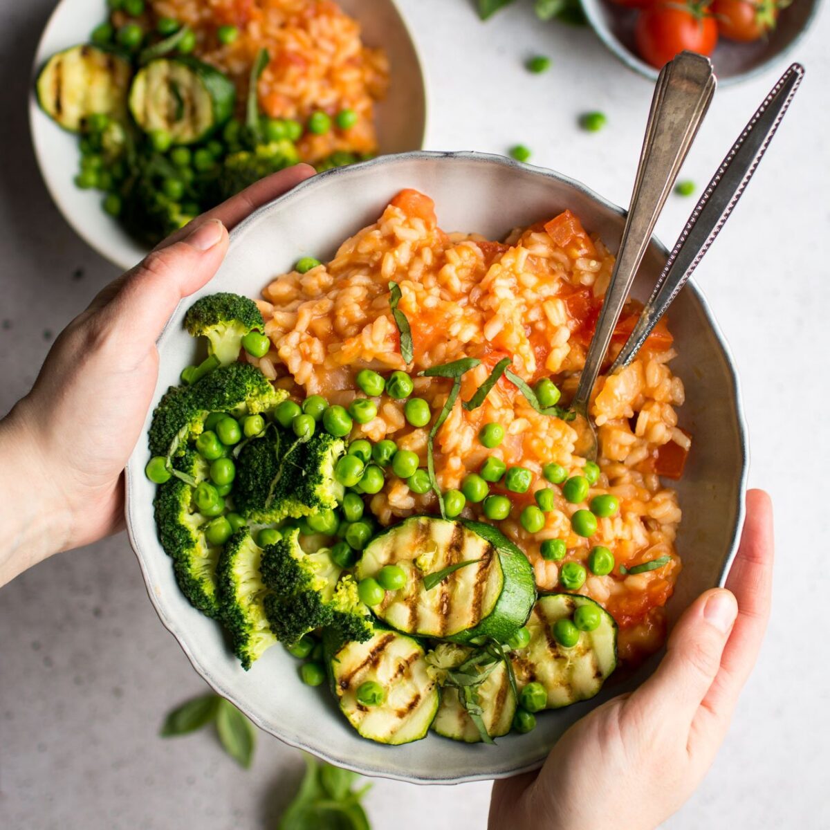 Fresh tomato risotto.