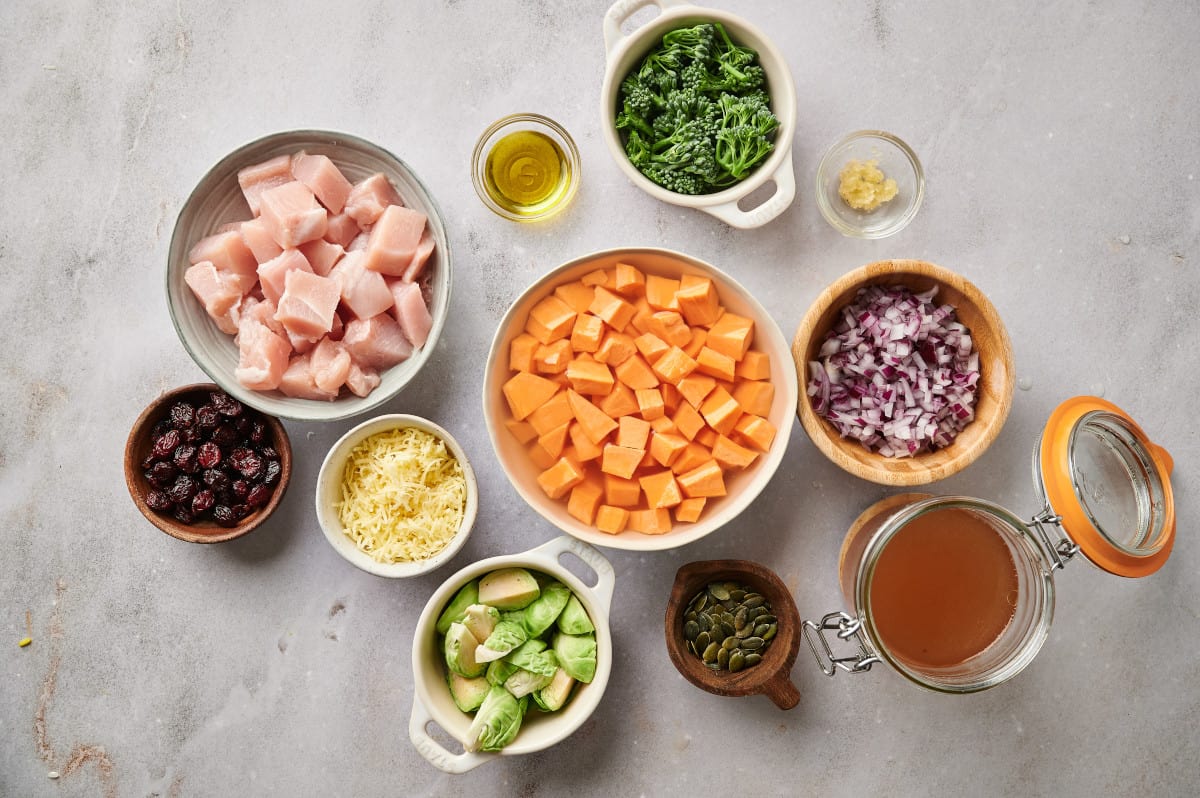 Ingredients for Harvest Chicken Casserole.